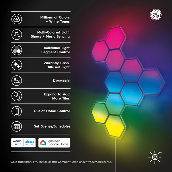 10 -Pack 1-Ft X 1-Ft Multicolor LED Panel Light