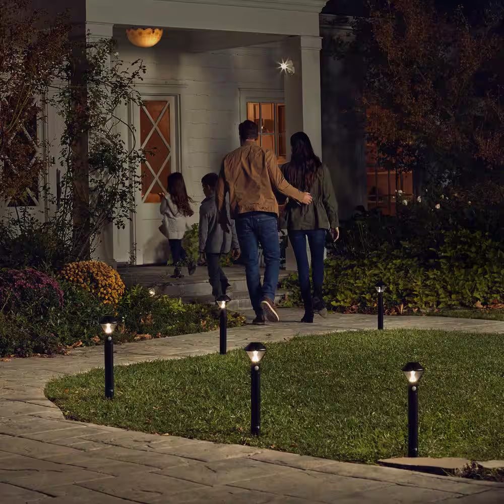 Smart Lighting White Motion Activated Outdoor Integrated LED Spotlight Battery
