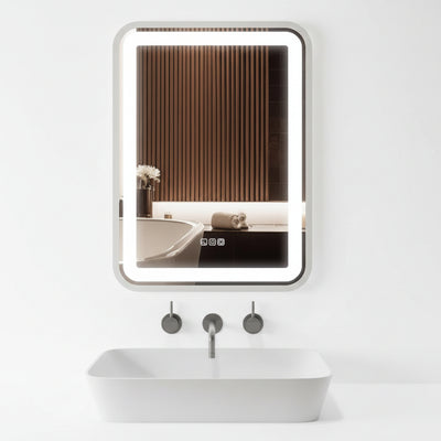 Bathroom Vanity Mirror Designed for Perfect Lighting, LED Frame, Anti-Fog Function, 3 Color Temperatures