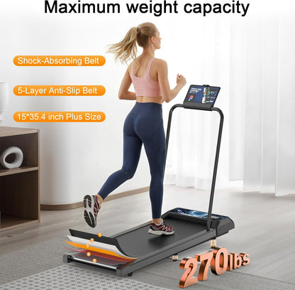 Walking Treadmill Pad with Incline Handle Bar