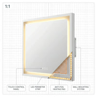 LED Vanity Mirror Built to Enhance Daily Routines, Aluminum Frame, Anti-Fog Function, Stepless Dimming Control — How It Works